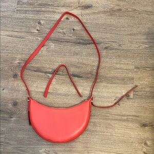Madewell Red leather Crossbody Bag